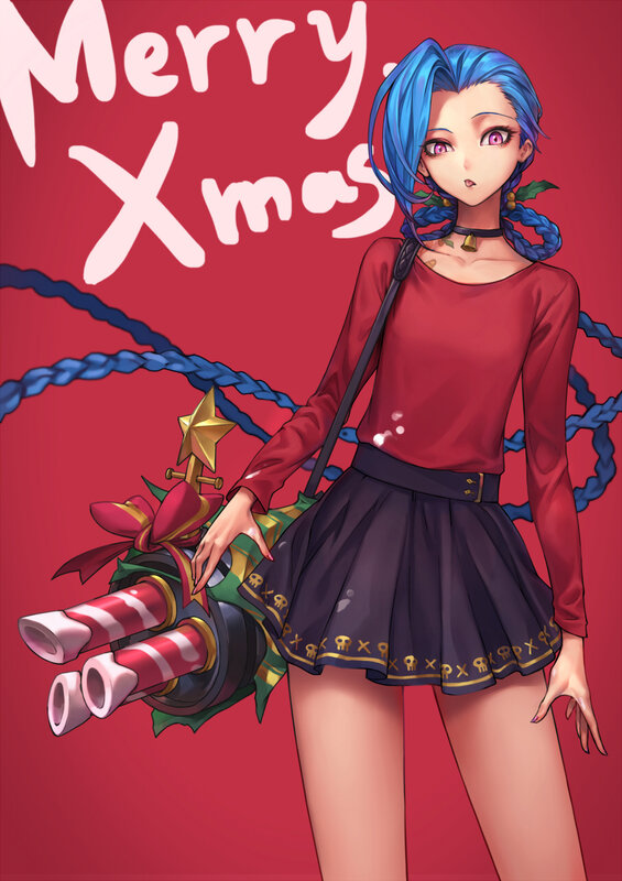 Blue-haired Girl with Cannon