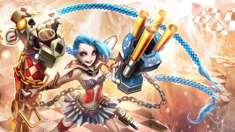 Blue-haired Girl with Cannons — Blue, Dramatic, Digital Art