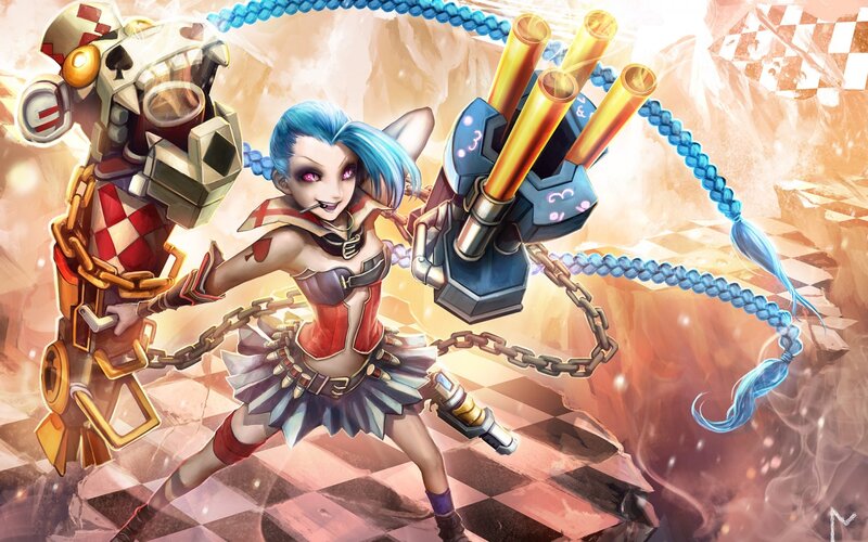Blue-haired Girl with Cannons — Blue, Dramatic