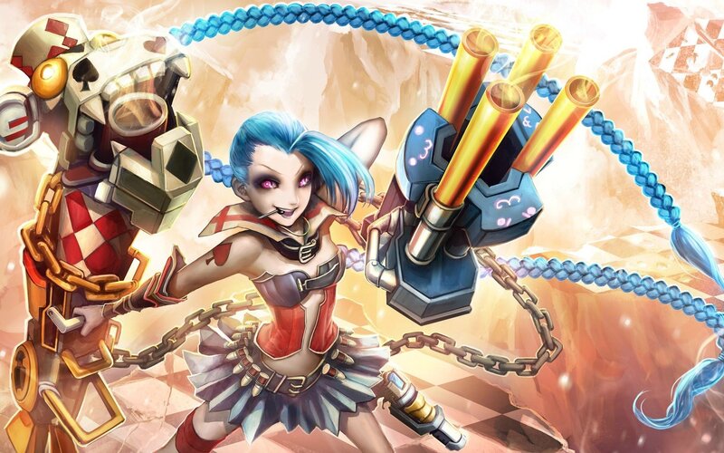 Blue-haired Girl with Cannons — Blue, Energetic