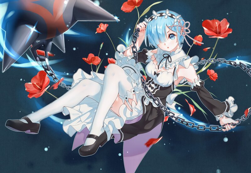 Blue-haired Girl with Chains — Blue