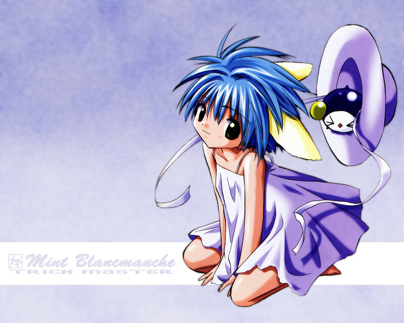 Blue-haired Girl with Creature