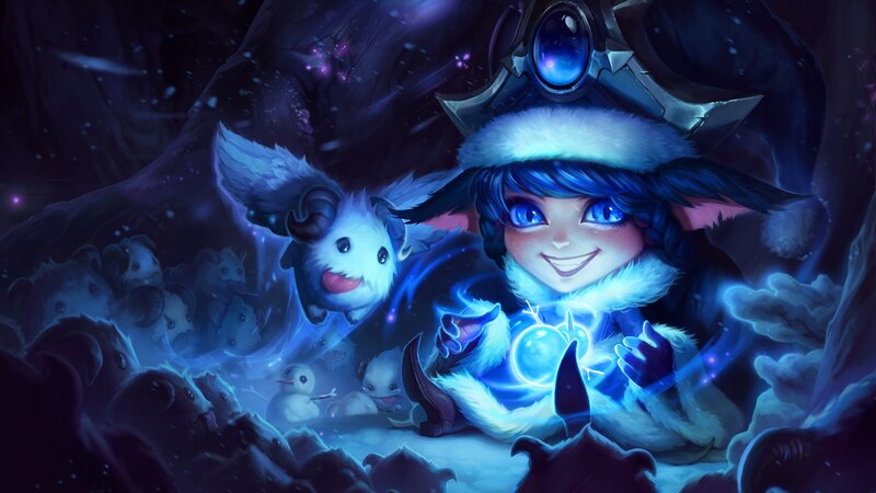 Blue-haired Girl with Creatures — Blue