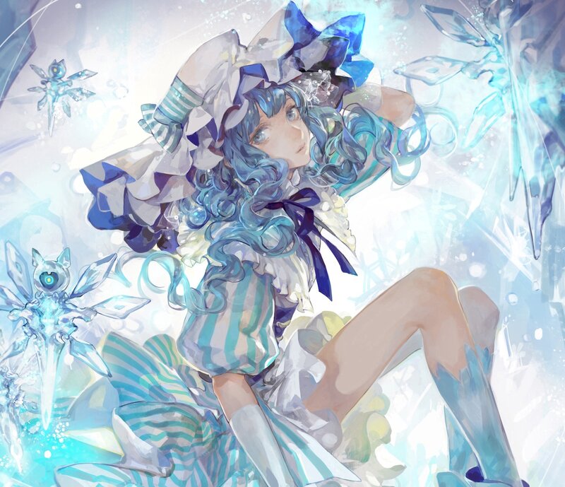 Blue-haired Girl with Crystals — Blue, Ethereal