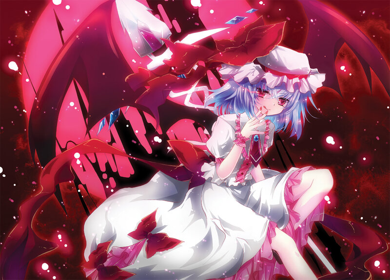 Blue-haired Girl with Dragon — Red