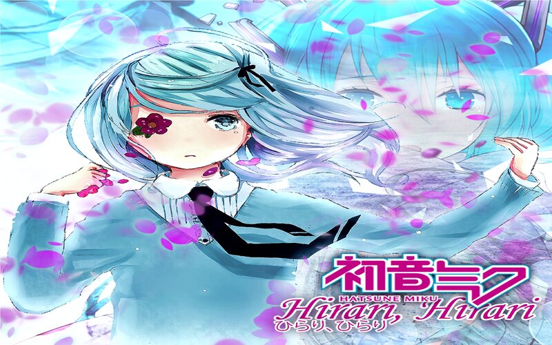 Blue-haired Girl with Flower — Blue