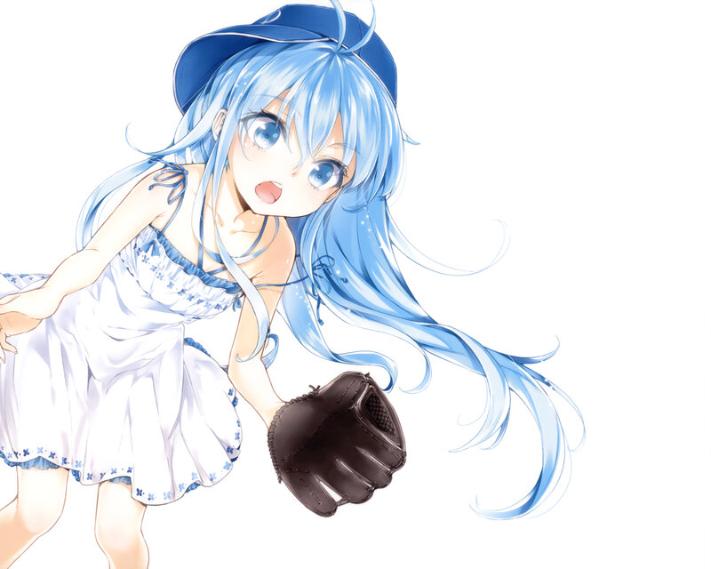 Blue-haired Girl with Glove