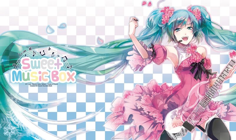 Blue-haired Girl with Guitar — Pink