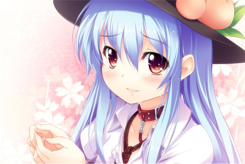 Blue-haired Girl with Hat — Blue, Calm, Spring