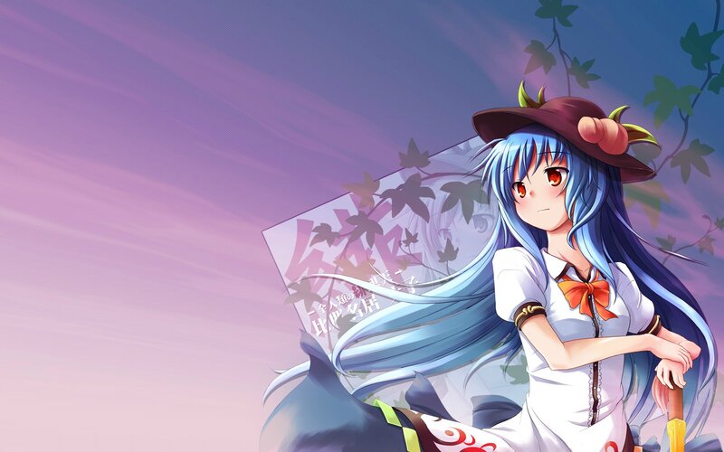 Blue-haired Girl with Hat — Blue, Calm