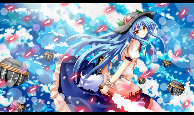 Blue-haired Girl with Hat — Blue