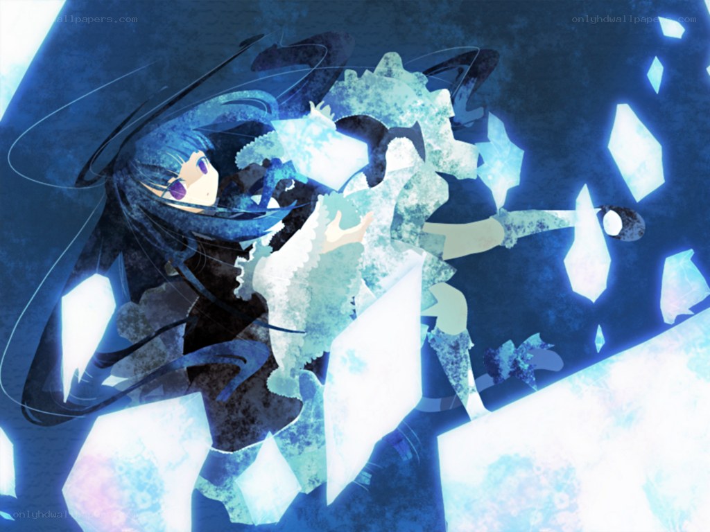 blue-haired girl with ice magic