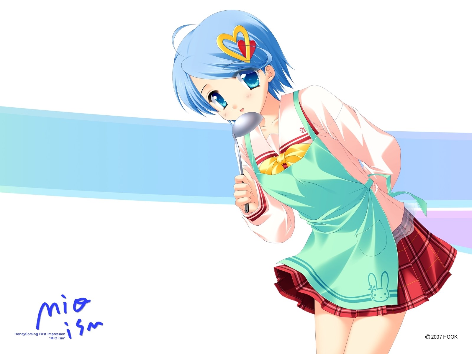 blue-haired girl with ladle