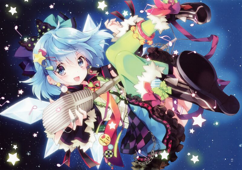 Blue-haired Girl with Microphone — Blue