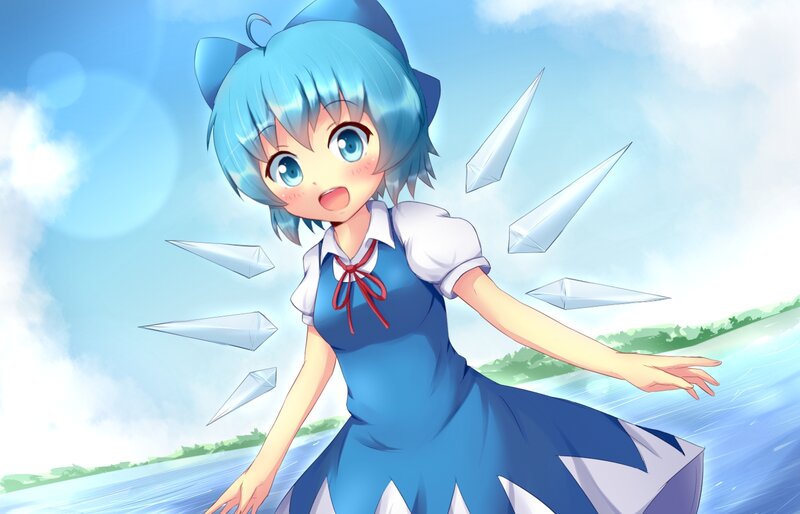 Blue-haired Girl with Paper Airplanes
