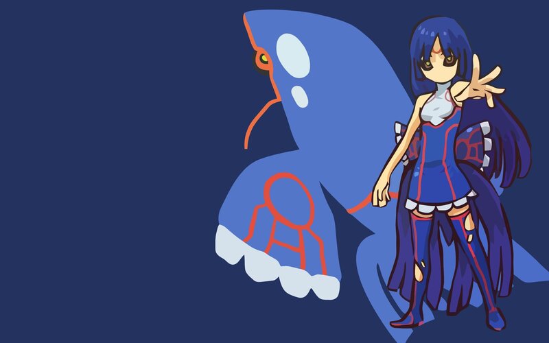 Blue-haired Girl with Pokémon — Blue