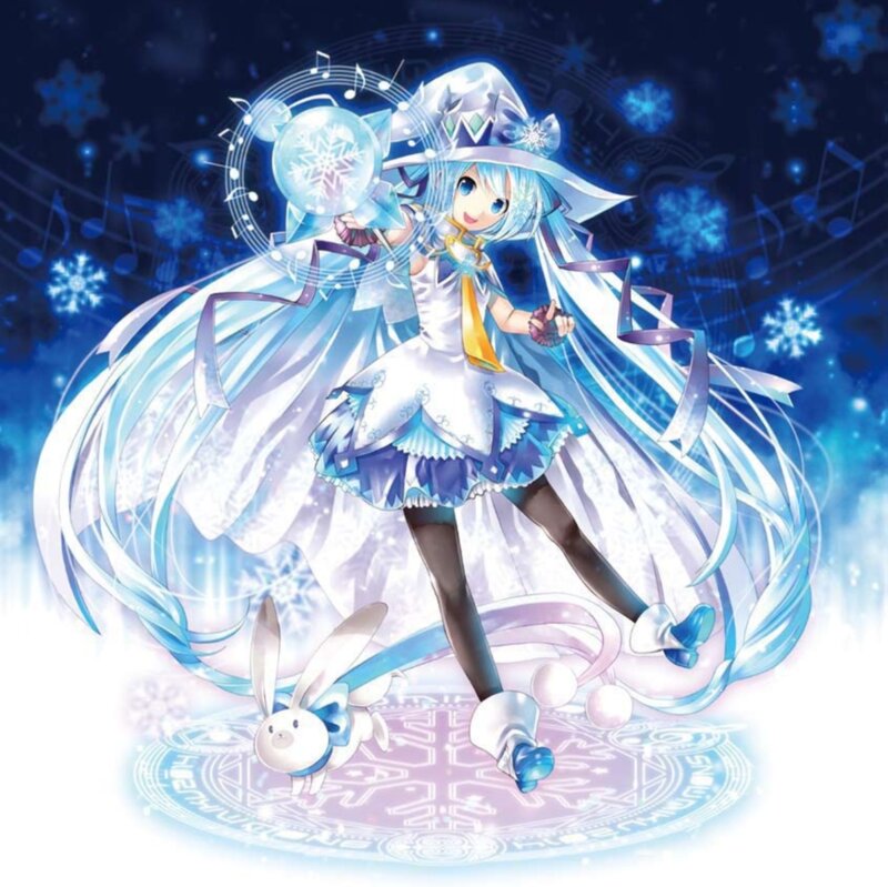 Blue-haired Girl with Rabbit — Blue, Magical