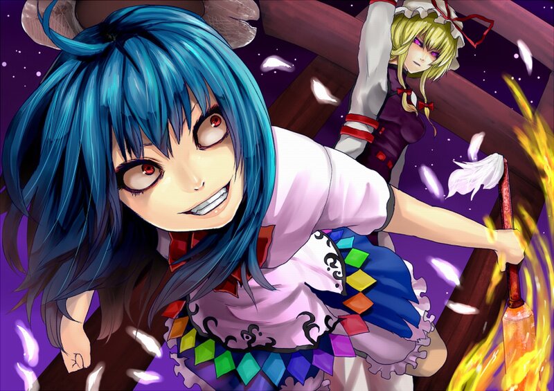 Blue-haired Girl with Red Eyes — Blue