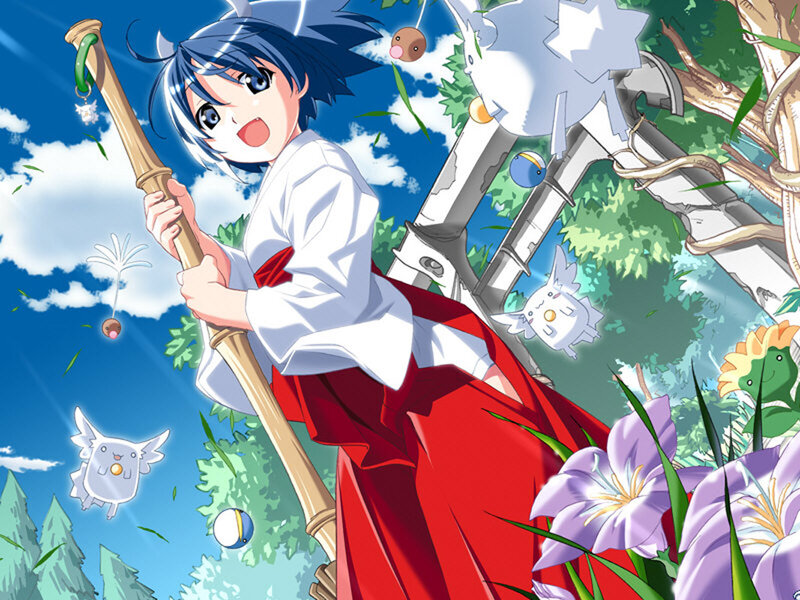 Blue-haired Girl with Staff — Blue, Energetic