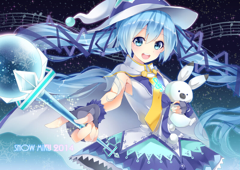 Blue-haired Girl with Staff — Blue, Magical