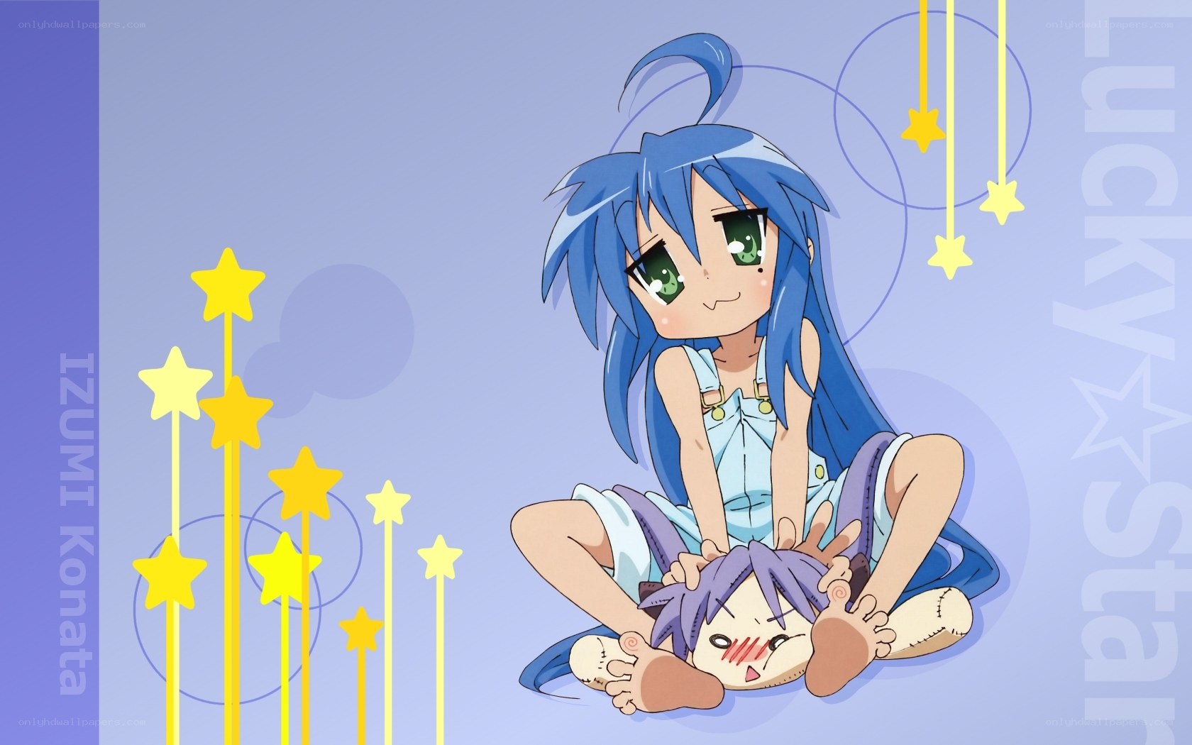 Blue-haired girl with star theme