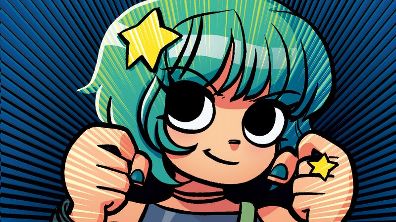 Blue-haired Girl with Stars — Blue, Energetic