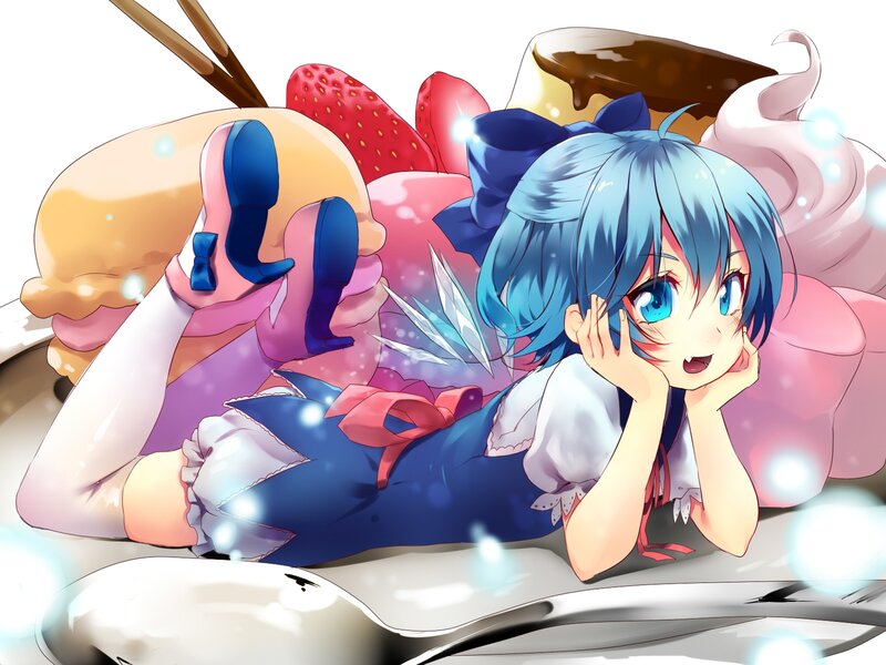 Blue-haired Girl with Sweets — Blue