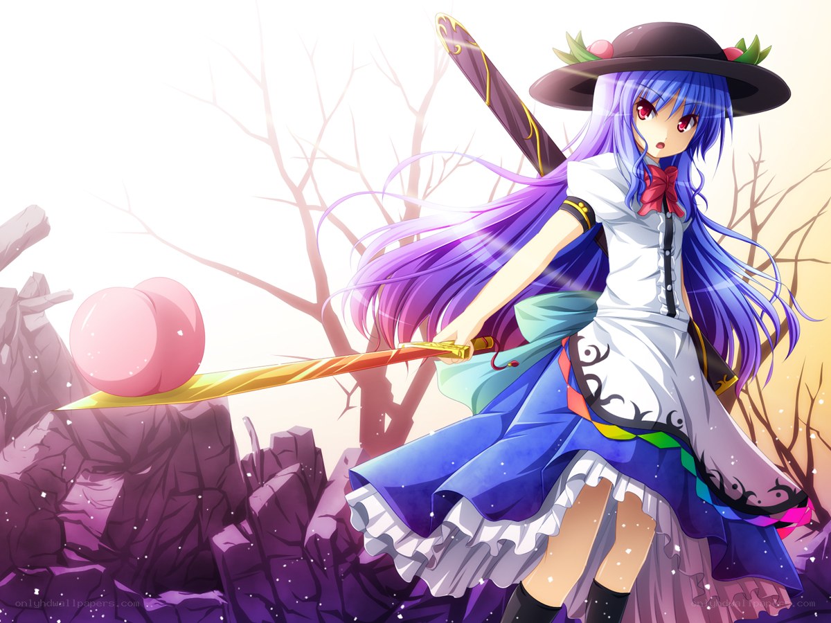 blue-haired girl with sword