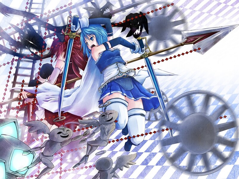 Blue-haired Girl with Sword — Blue, Chaotic