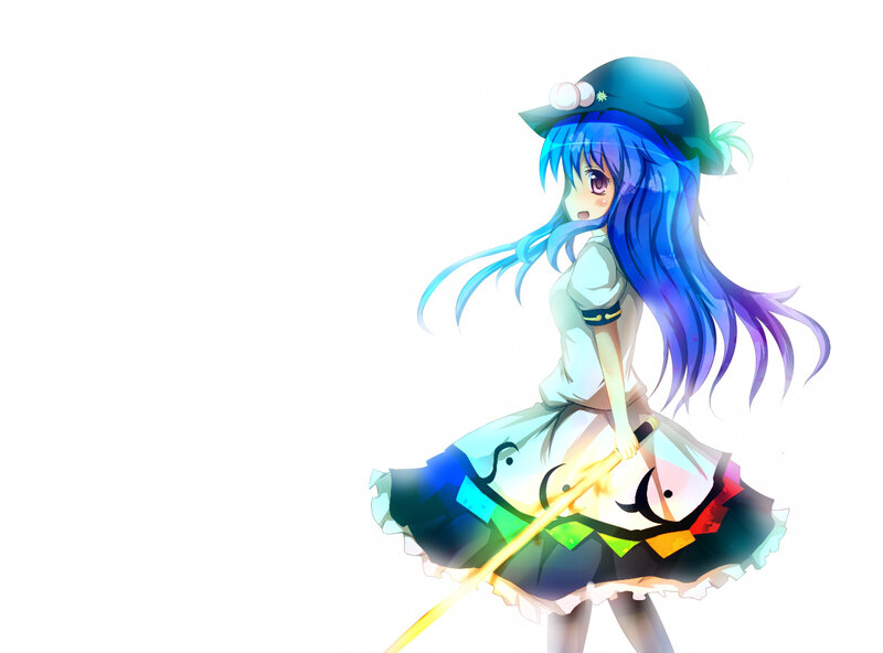 Blue-haired Girl with Wand — Blue, Calm