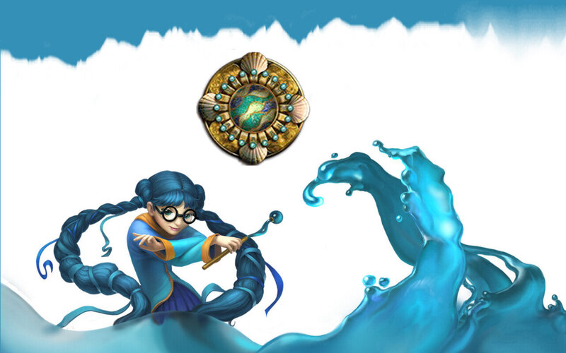 Blue-haired Girl with Wand — Blue, Magical