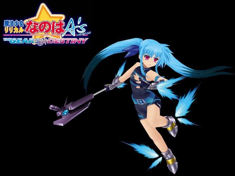 Blue-haired Girl with Weapon — Blue, Action