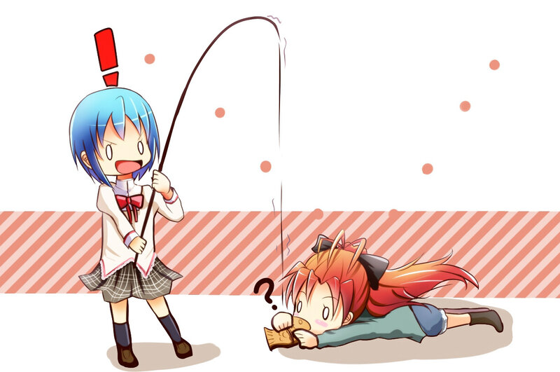 Blue-haired Girl with Whip