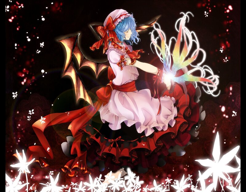 blue-haired girl with wings