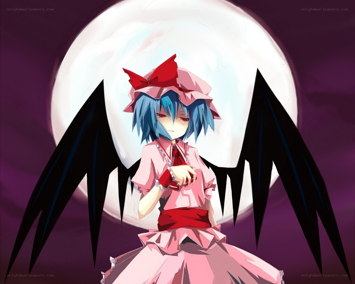 blue-haired girl with wings
