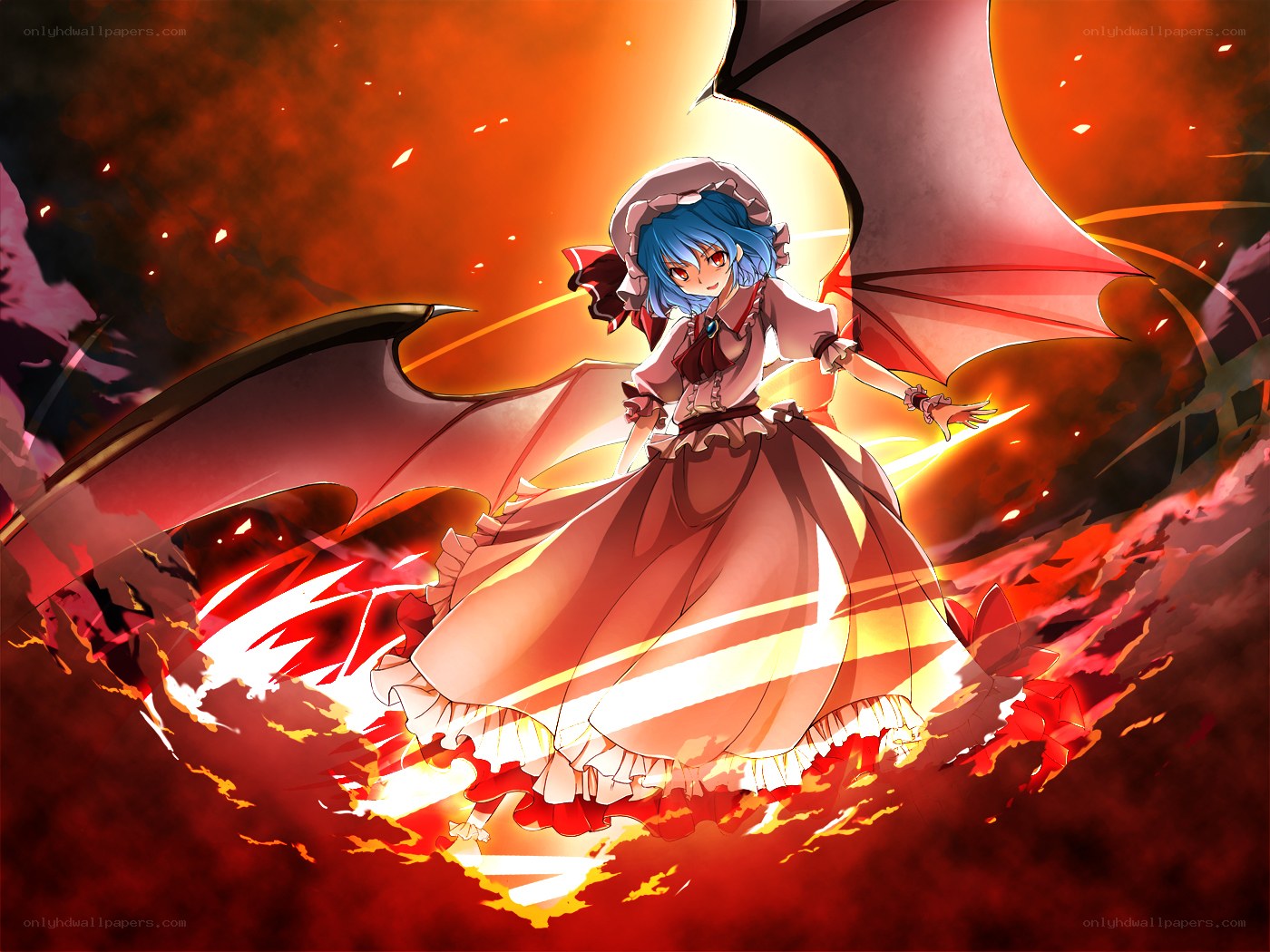 Blue-haired girl with wings
