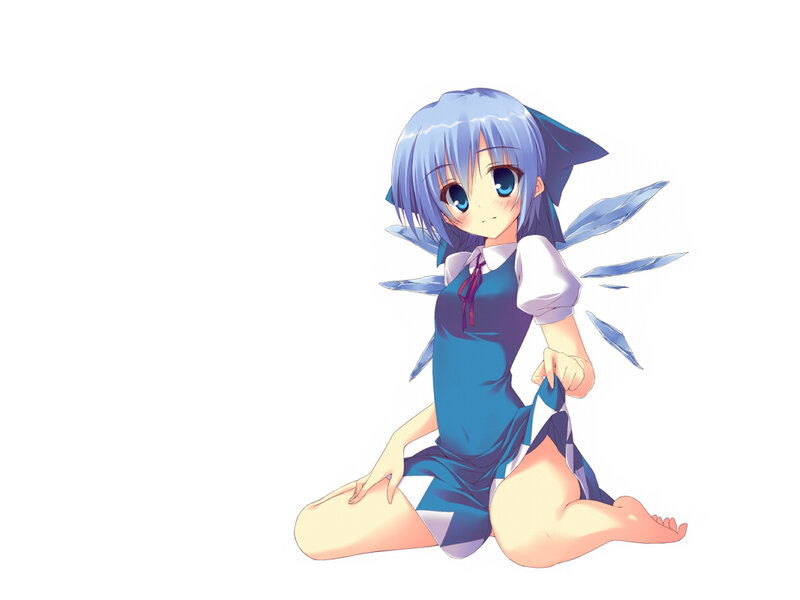 Blue-haired Girl with Wings — Blue, Calm, Anime