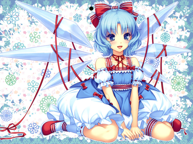 Blue-haired Girl with Wings — Blue, Playful, Winter