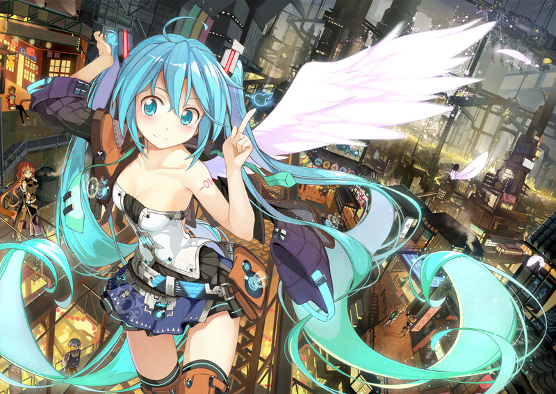 Blue-haired Girl with Wings — Cyan