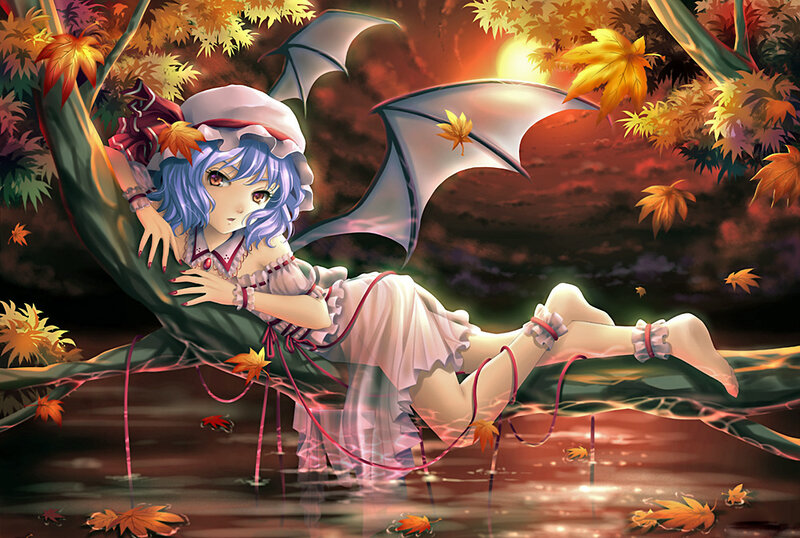 Blue-haired Girl with Wings — Orange