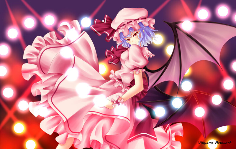 Blue-haired Girl with Wings — Pink, Dramatic, Night, Anime