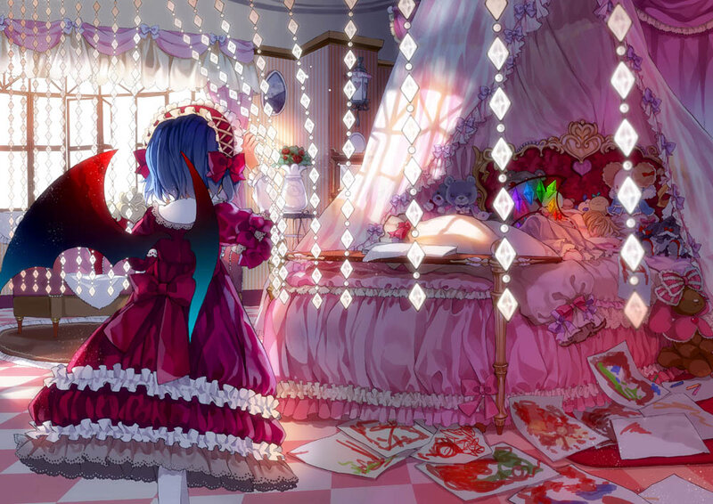 Blue-haired Girl with Wings — Pink, Dreamy