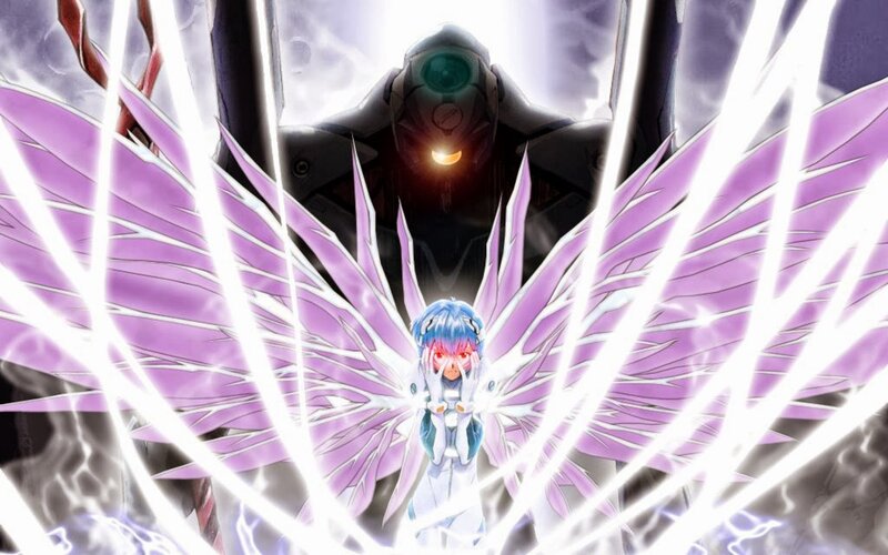 Blue-haired Girl with Wings — Purple, Dramatic, Anime