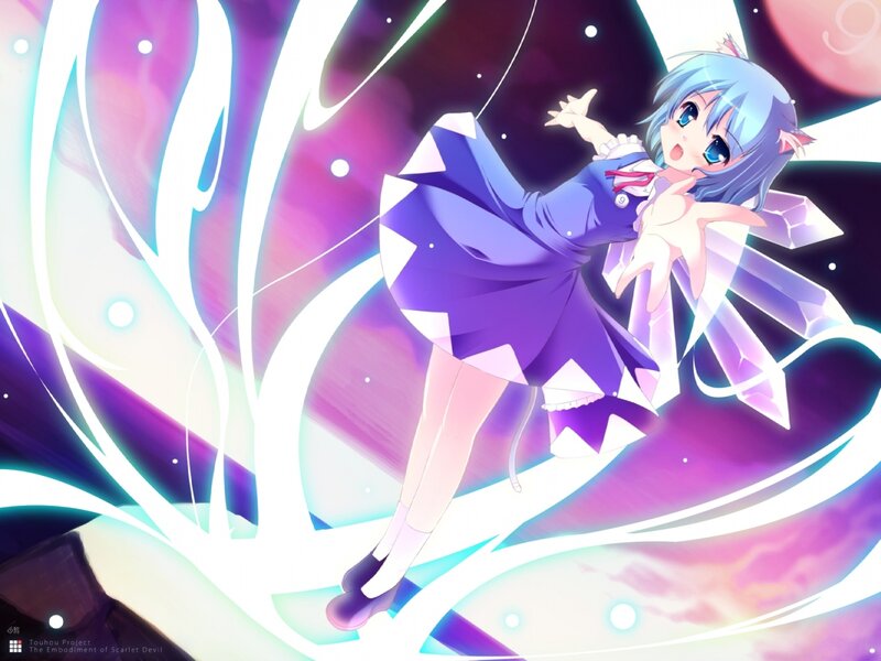 Blue-haired Girl with Wings — Purple, Dynamic
