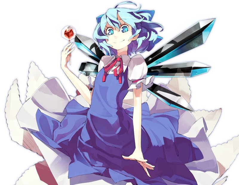 Blue-haired Girl with Wings — Purple, Playful