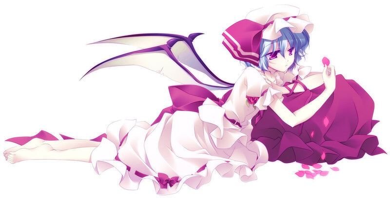 Blue-haired Girl with Wings — Purple
