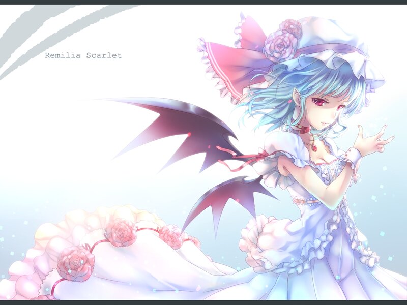 Blue-haired Girl with Wings — White, Serene, Anime