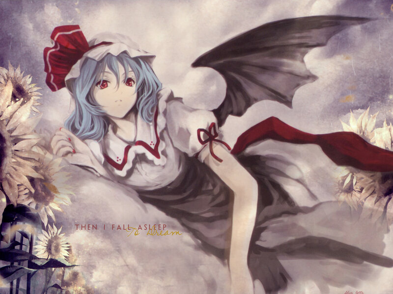 Blue-haired Girl with Wings — White
