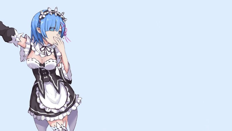 Blue-haired Maid Character — Blue, Calm, Anime