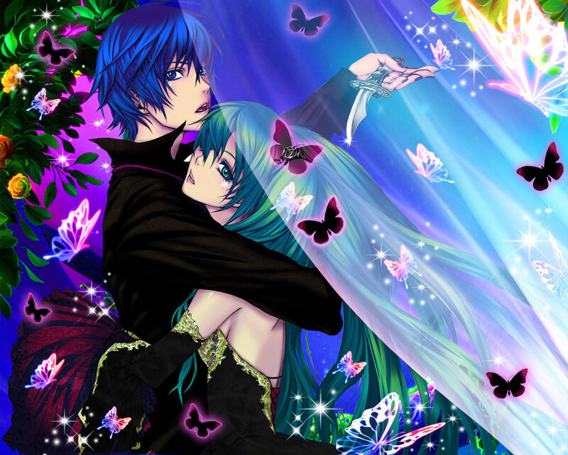 Blue-haired Male and Teal-haired Female